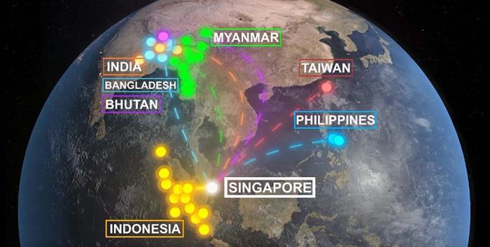 A map showing the location of some CGO’s observation stations (Source: Screengrab from Changing Ocean Asia)