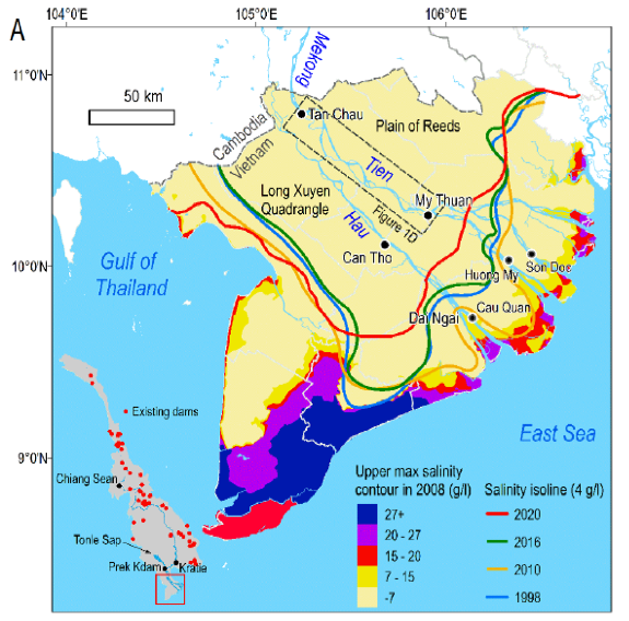 Sand mining in Asia (Source: Edward Park/Earth Observatory of Singapore)