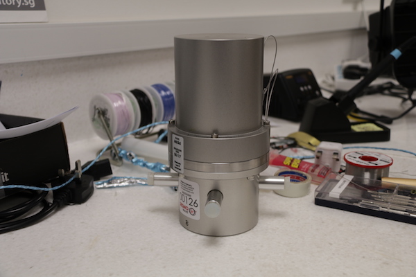 An infrasound sensor in the infrasound lab at Earth Observatory of Singapore (Source: Rachel Siao) An infrasound sensor in the infrasound lab at Earth Observatory of Singapore (Source: Rachel Siao)