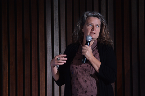 Dr Helene Leau describes the technological capabilities of Marion Dufresne (Source: IFI/Ndaru Wicaksono) Dr Helene Leau describes the technological capabilities of Marion Dufresne (Source: IFI/Ndaru Wicaksono)
