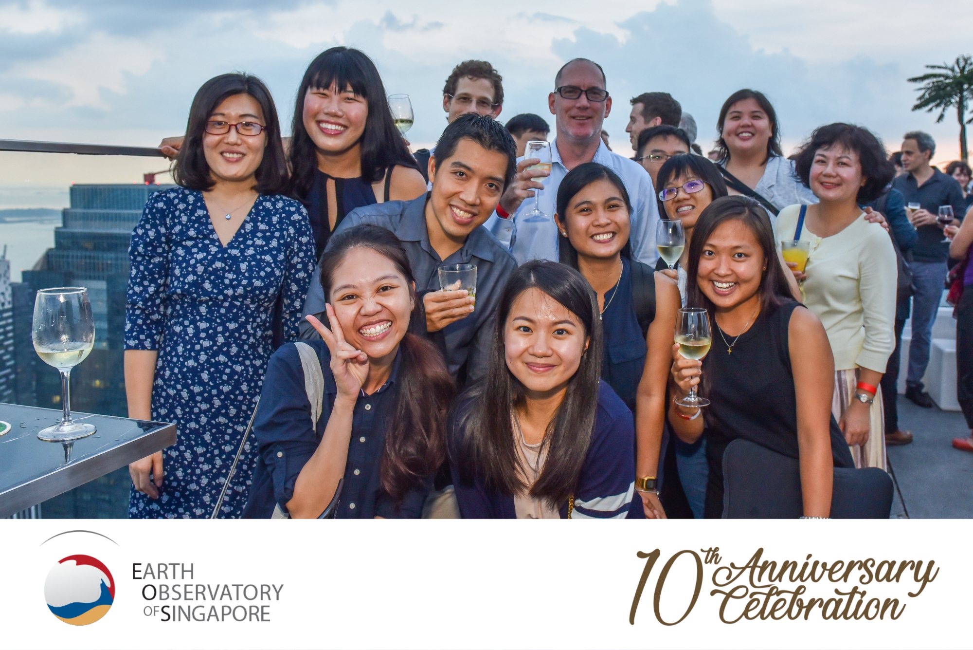 EOS' 10th Anniversary dinner celebration was held at Stellar @ 1-Altitude (Source: Earth Observatory of Singapore)