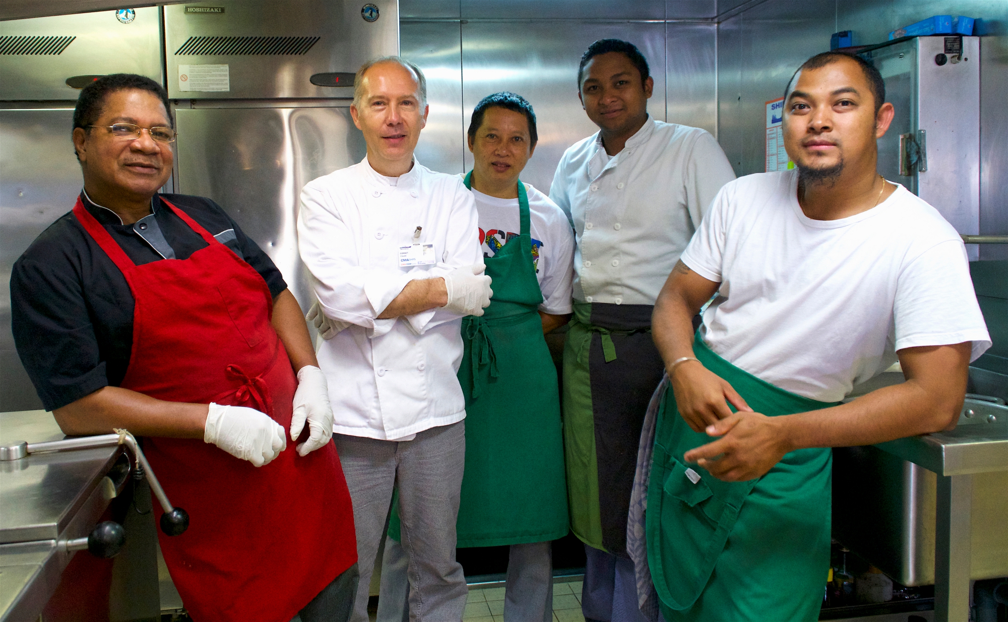 Chef Cornet’s crew calls itself The Jackson Five. (From left: Mr Olivier Rakotoniaina, Chef Claude Cornet, Mr Emillen Chow, Mr Jerry Andrianarijesy, and Mr Tantely Rakotobearson) Chef Cornet’s crew calls itself The Jackson Five. (From left: Mr Olivier Rakotoniaina, Chef Claude Cornet, Mr Emillen Chow, Mr Jerry Andrianarijesy, and Mr Tantely Rakotobearson)