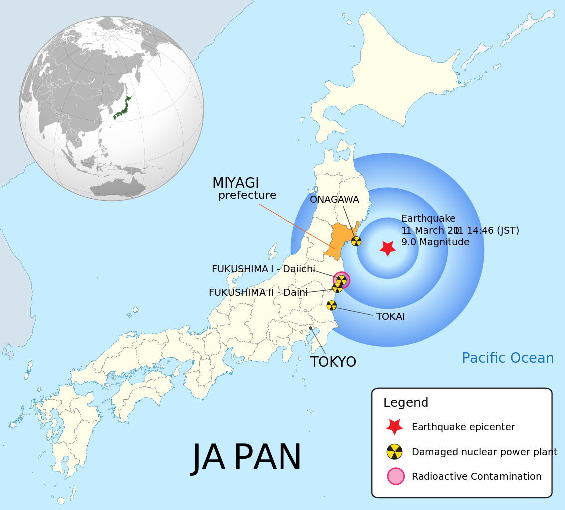 The 2011 Tohoku earthquake unleashed a 39-metre high tsunami (Source: Maximilian Dörrbecker/Wikimedia Commons)