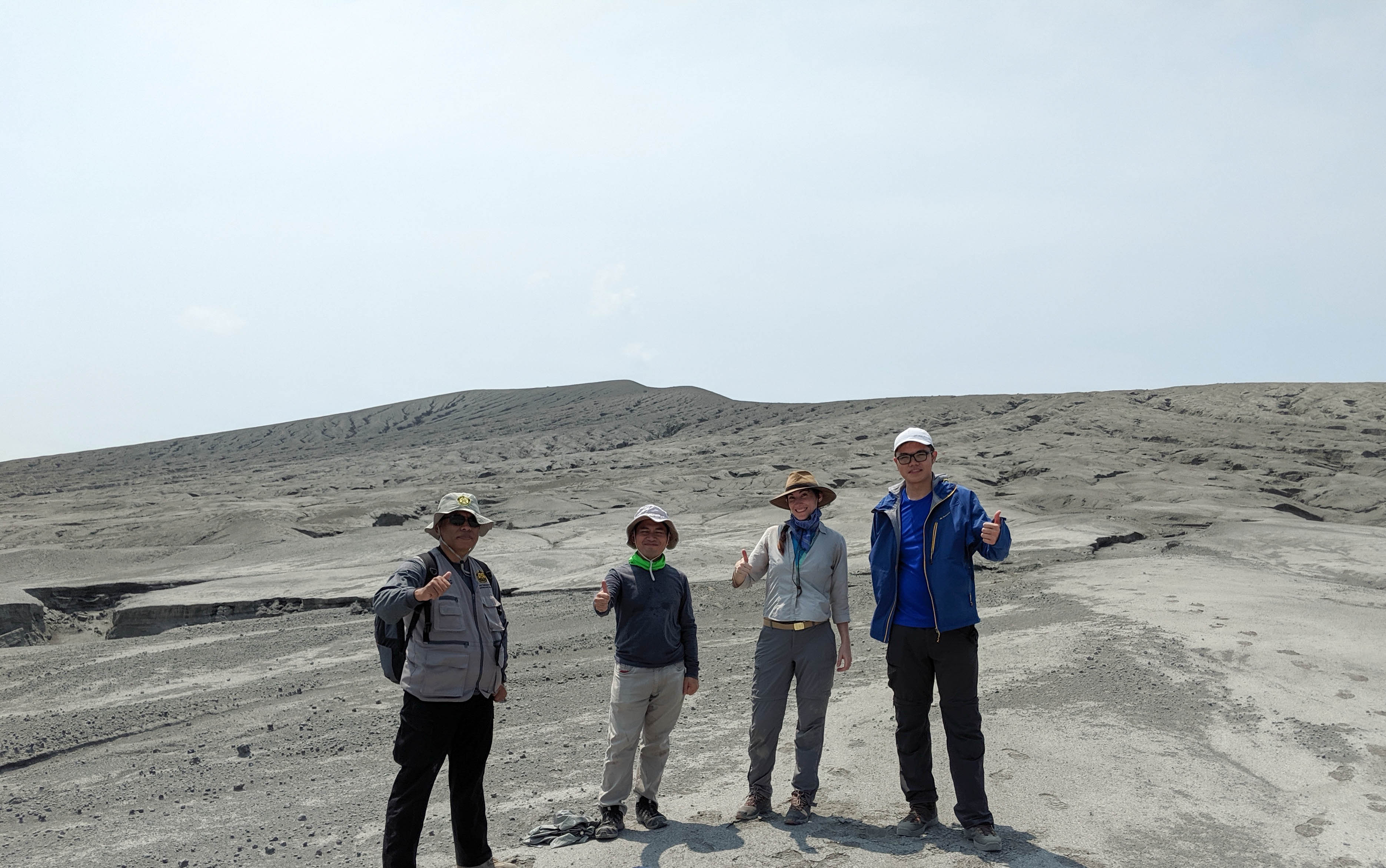 Scientists from EOS and CVGHM during the installation of infrasound sensors on Krakatau volcano, a project also involving Kyoto University (Source: David Whilldin/Earth Observatory of Singapore)