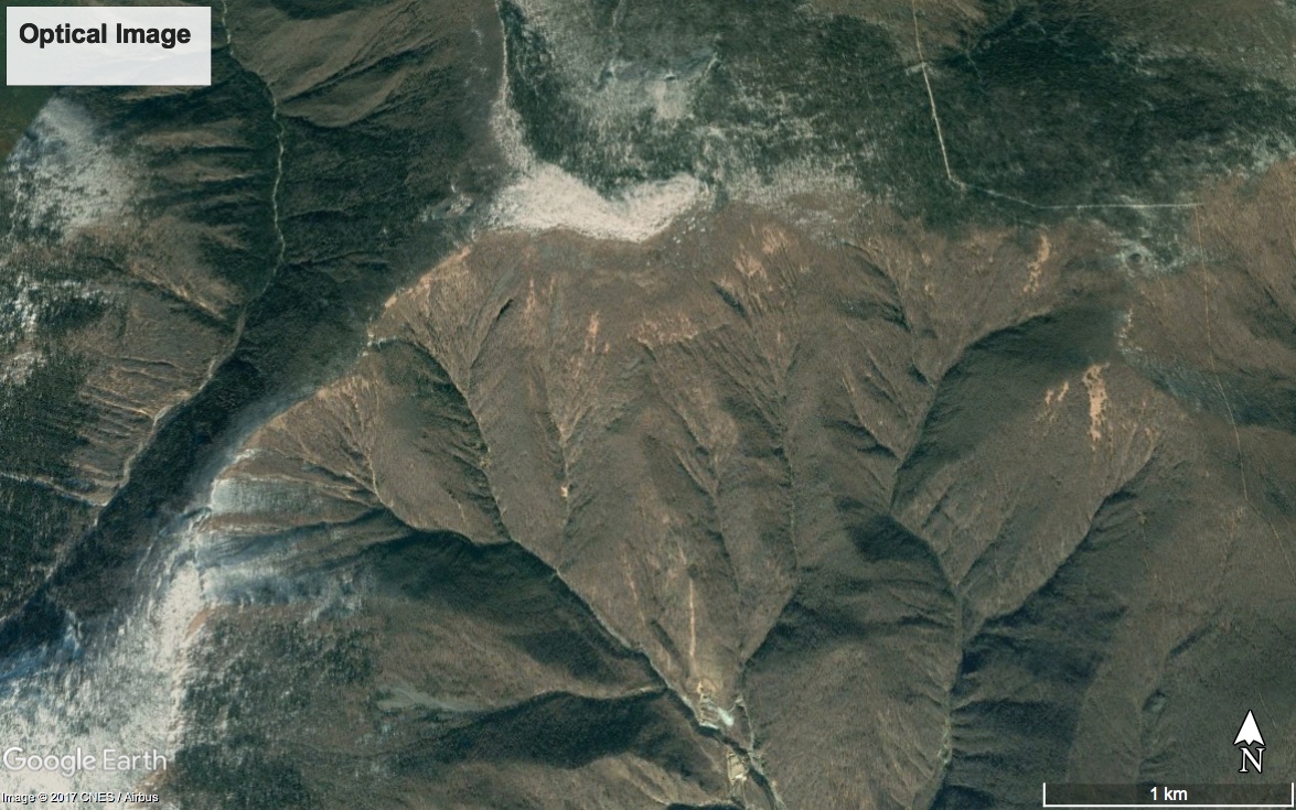 Mount Mantap, the site of the 6th North Korean Nuclear Test (Source: Google Earth)