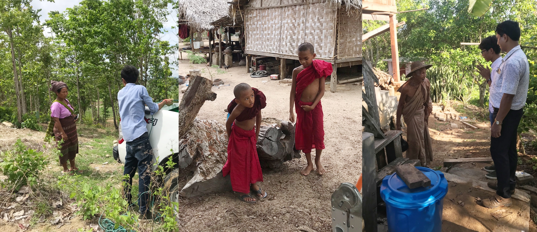 Curious locals observing our work (Source:Chulalak Sundod/Earth Observatory of Singapore)