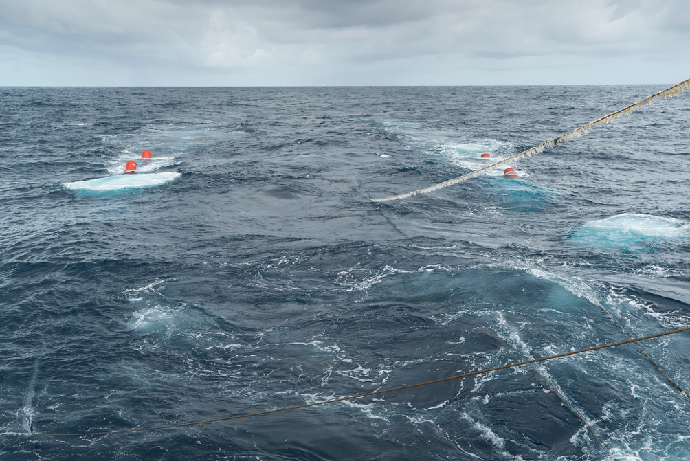 Air-guns are towed behind R/V Marion Dufresne emitting acoustic waves every twenty seconds (Source: EOS/Monika Naranjo Gonzales)