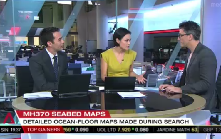 Assistant Professor Sylvain Barbot reveals the scientific significance of the data collected from the search for MH370 (Source: Screen grab of interview on Channel NewsAsia)