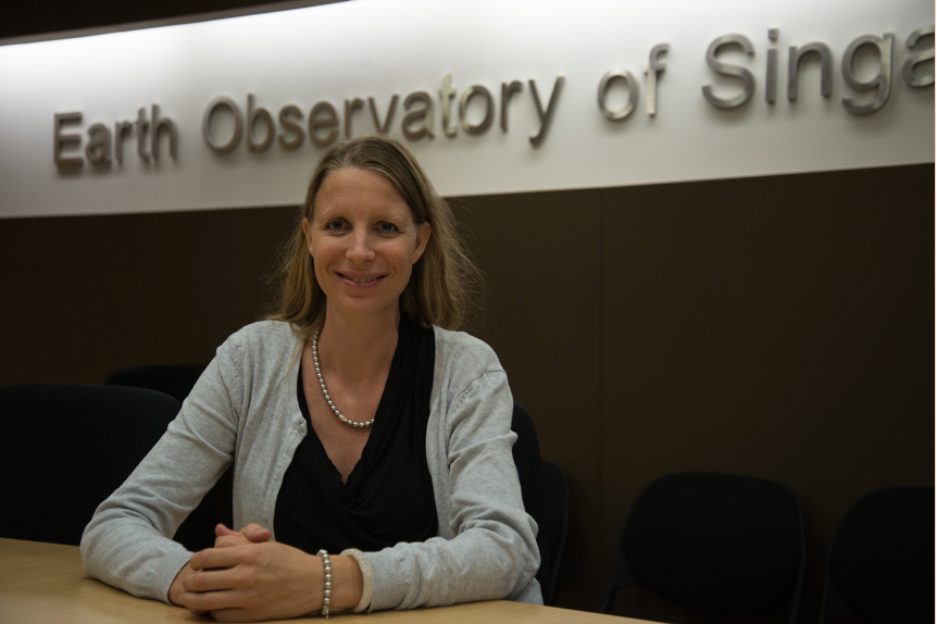 Assistant Professor Caroline Bouvet de Maisonneuve is an expert in Physical Volcanology and Petrology at the Earth Observatory of Singapore (Source: Shireen Federico)