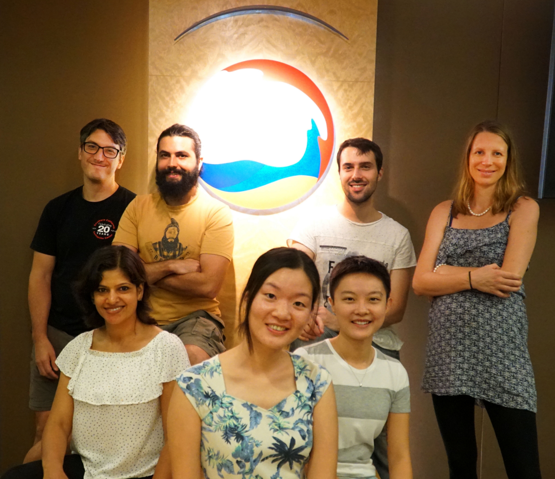 Back row: (From left) Assistant Professor Sylvain Barbot, Fabio Manta, Steve Pansino, and Assistant Professor Caroline Bouvet. Front row: (From left) Deepa Mele Veedu, Lee Wen-Chien, and Li Weiran (Source: Yvonne Soon)